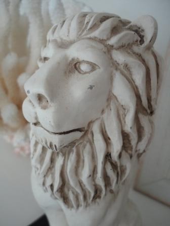 carved white lion