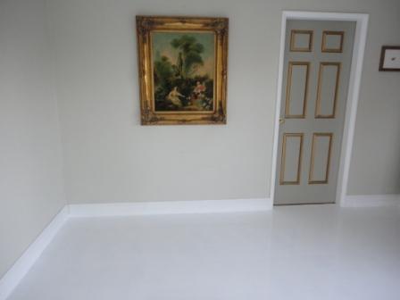 wood floor painted white